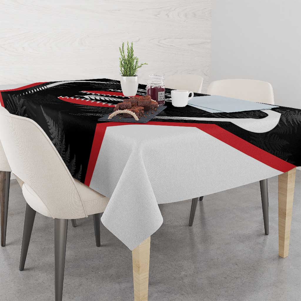 Custom New Zealand Silver Fern Softball Tablecloth Go Aotearoa LT14 - Polynesian Pride