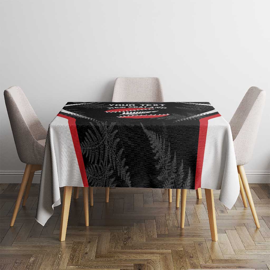 Custom New Zealand Silver Fern Softball Tablecloth Go Aotearoa LT14 - Polynesian Pride