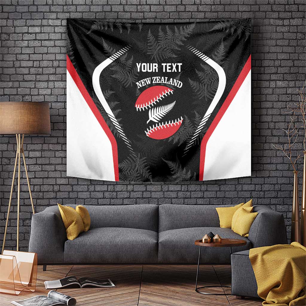 Custom New Zealand Silver Fern Softball Tapestry Go Aotearoa