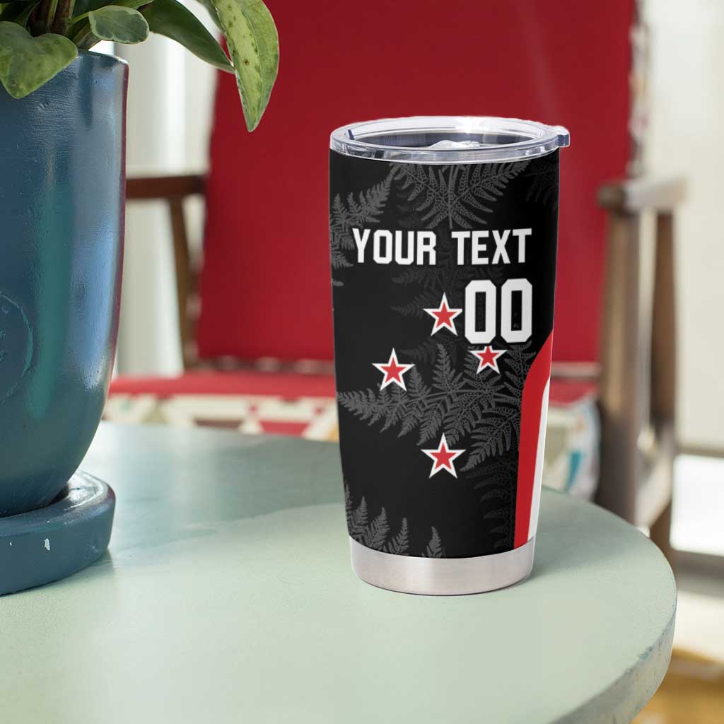 Personalised New Zealand Silver Fern Softball Tumbler Cup Go Aotearoa LT14 - Polynesian Pride