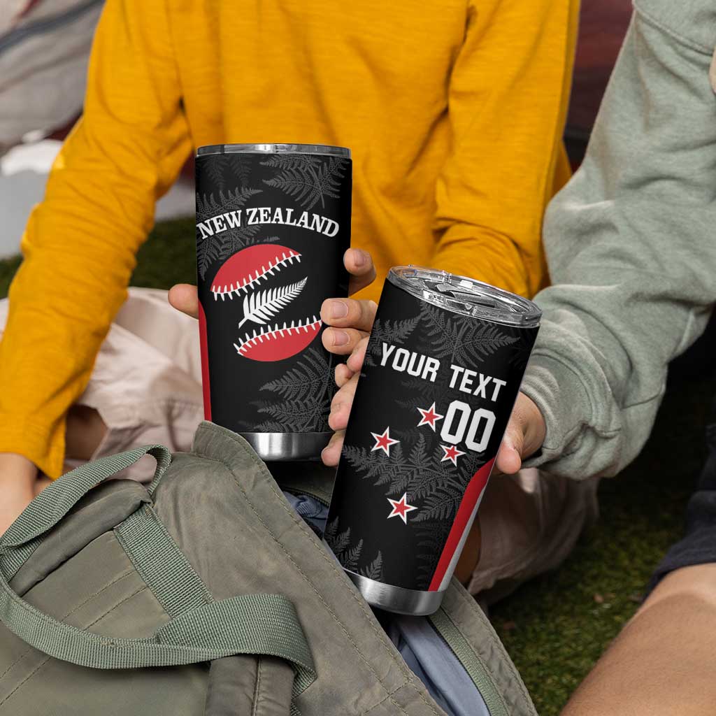 Personalised New Zealand Silver Fern Softball Tumbler Cup Go Aotearoa LT14 - Polynesian Pride