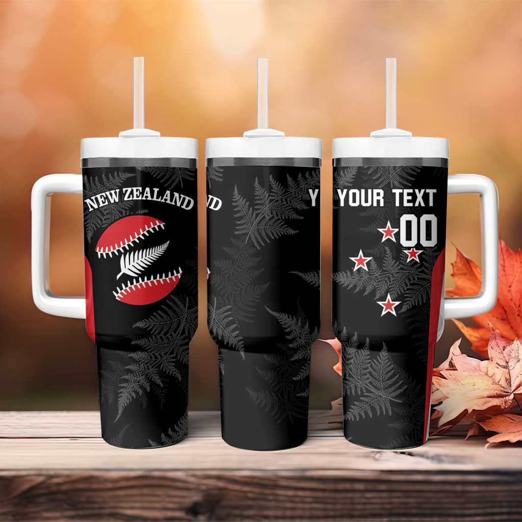 Personalised New Zealand Silver Fern Softball Tumbler With Handle Go Aotearoa LT14 - Polynesian Pride