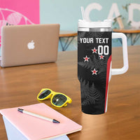 Personalised New Zealand Silver Fern Softball Tumbler With Handle Go Aotearoa LT14 - Polynesian Pride
