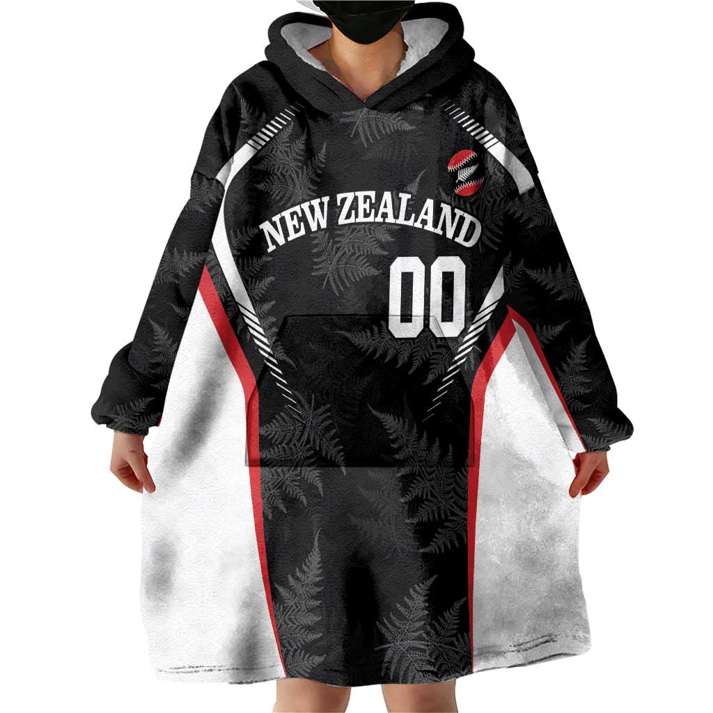 Custom New Zealand Silver Fern Softball Wearable Blanket Hoodie Go Aotearoa LT14 - Polynesian Pride