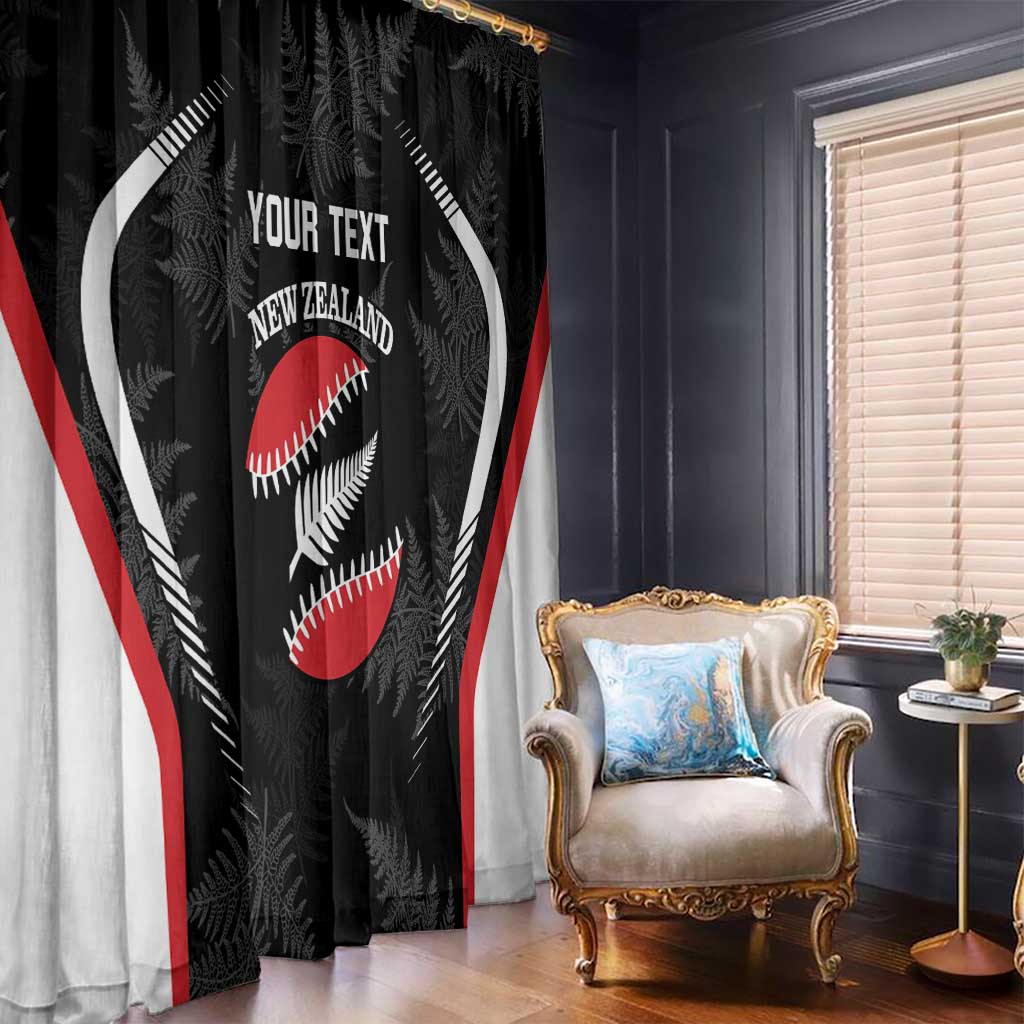 Custom New Zealand Silver Fern Softball Window Curtain Go Aotearoa LT14 - Polynesian Pride
