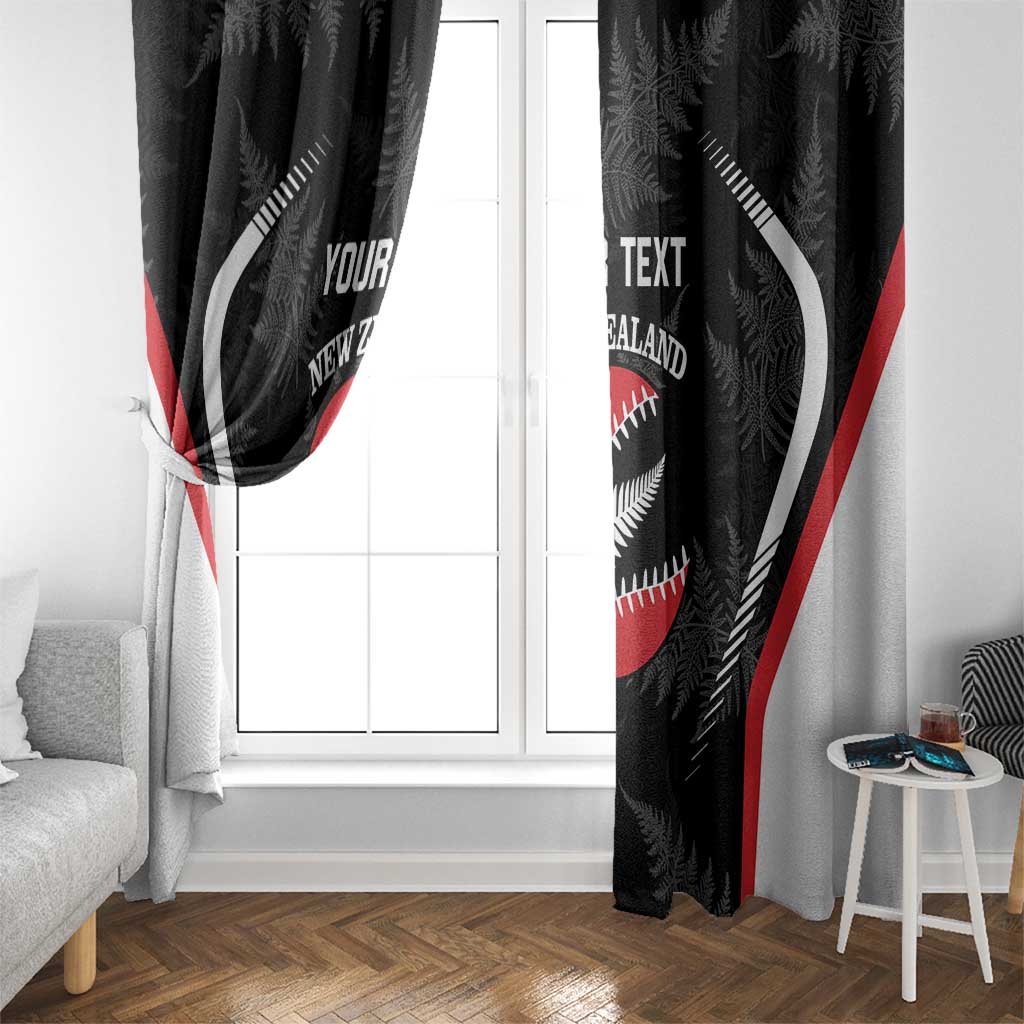 Custom New Zealand Silver Fern Softball Window Curtain Go Aotearoa LT14 - Polynesian Pride