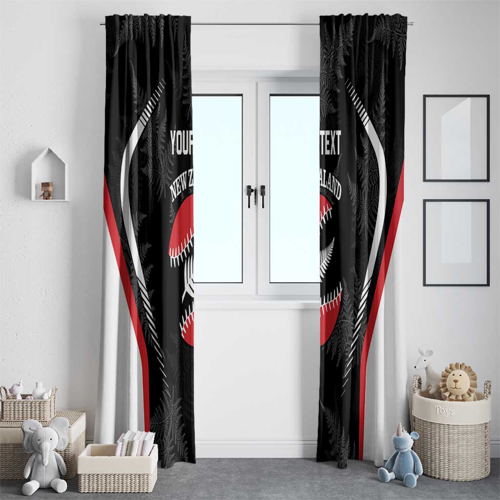 Custom New Zealand Silver Fern Softball Window Curtain Go Aotearoa LT14 - Polynesian Pride