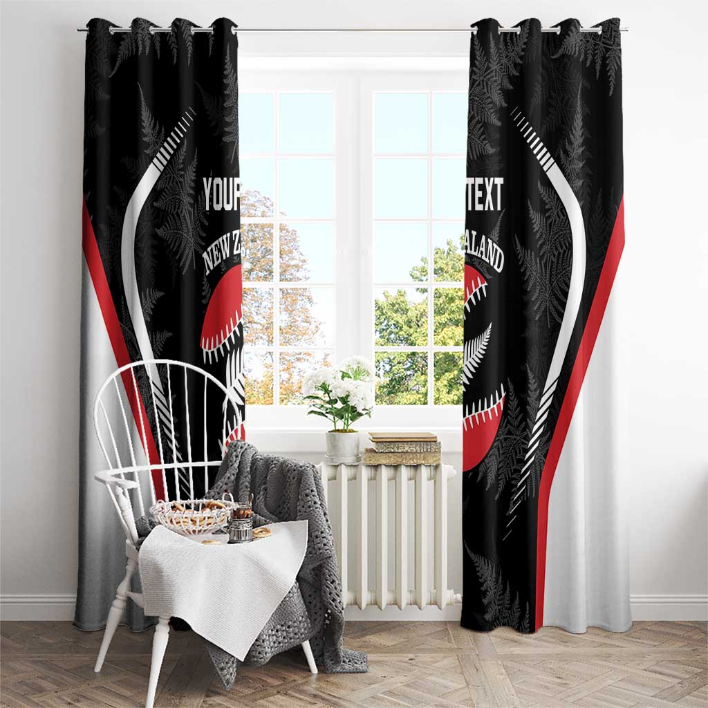 Custom New Zealand Silver Fern Softball Window Curtain Go Aotearoa LT14 - Polynesian Pride