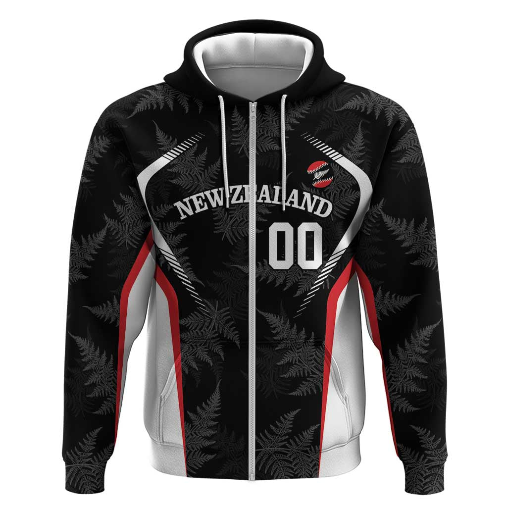 Custom New Zealand Silver Fern Softball Zip Hoodie Go Aotearoa