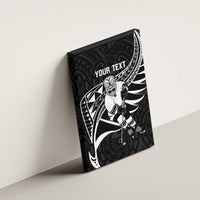 Custom Aotearoa Ice Hockey Canvas Wall Art NZ Tiki Mascot - Maori Pattern LT14 - Polynesian Pride