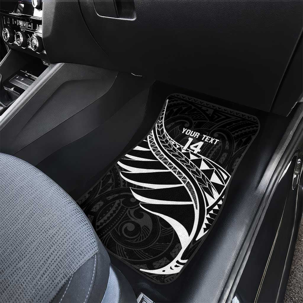 Custom Aotearoa Ice Hockey Car Mats NZ Tiki Mascot - Maori Pattern LT14 - Polynesian Pride