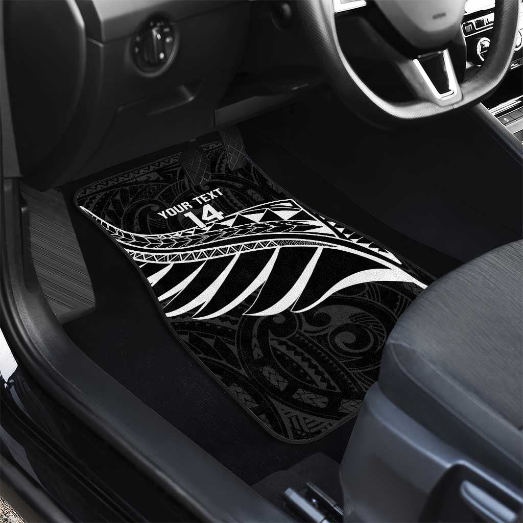 Custom Aotearoa Ice Hockey Car Mats NZ Tiki Mascot - Maori Pattern LT14 - Polynesian Pride