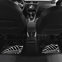 Custom Aotearoa Ice Hockey Car Mats NZ Tiki Mascot - Maori Pattern LT14 Set 2pcs - Back Black - Polynesian Pride