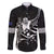 Custom Aotearoa Ice Hockey Family Matching Off The Shoulder Long Sleeve Dress and Hawaiian Shirt NZ Tiki Mascot - Maori Pattern