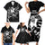 Custom Aotearoa Ice Hockey Family Matching Short Sleeve Bodycon Dress and Hawaiian Shirt NZ Tiki Mascot - Maori Pattern