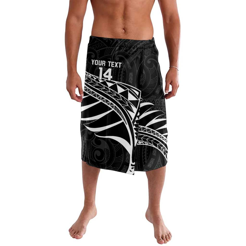 Custom Aotearoa Ice Hockey Lavalava NZ Tiki Mascot - Maori Pattern LT14 Black - Polynesian Pride