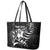 Custom Aotearoa Ice Hockey Leather Tote Bag NZ Tiki Mascot - Maori Pattern