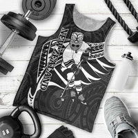 Custom Aotearoa Ice Hockey Men Tank Top NZ Tiki Mascot - Maori Pattern LT14 - Polynesian Pride