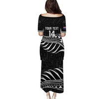 Custom Aotearoa Ice Hockey Puletasi NZ Tiki Mascot - Maori Pattern LT14 - Polynesian Pride