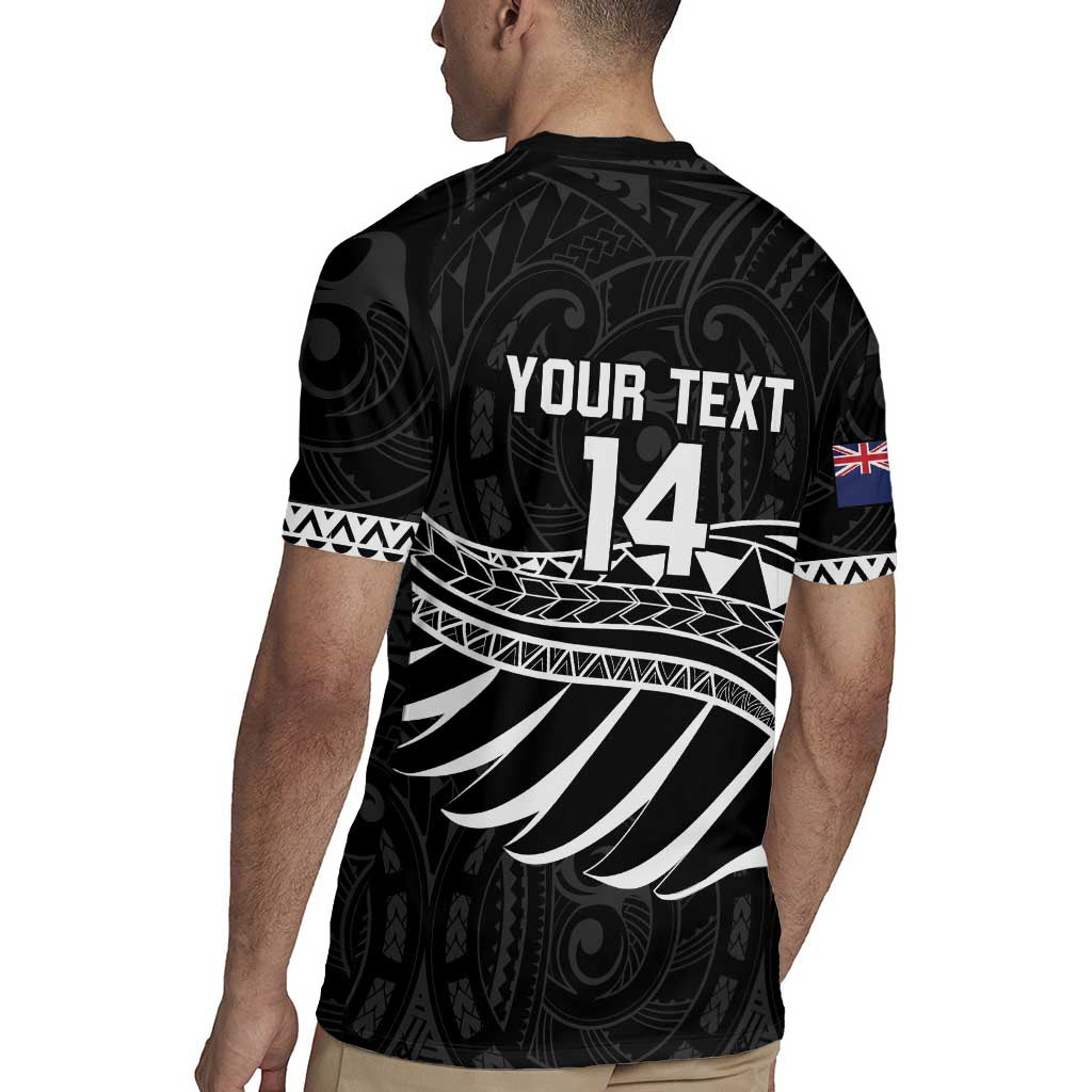 Custom Aotearoa Ice Hockey Rugby Jersey NZ Tiki Mascot - Maori Pattern LT14 - Polynesian Pride