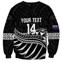 Custom Aotearoa Ice Hockey Sweatshirt NZ Tiki Mascot - Maori Pattern LT14 - Polynesian Pride