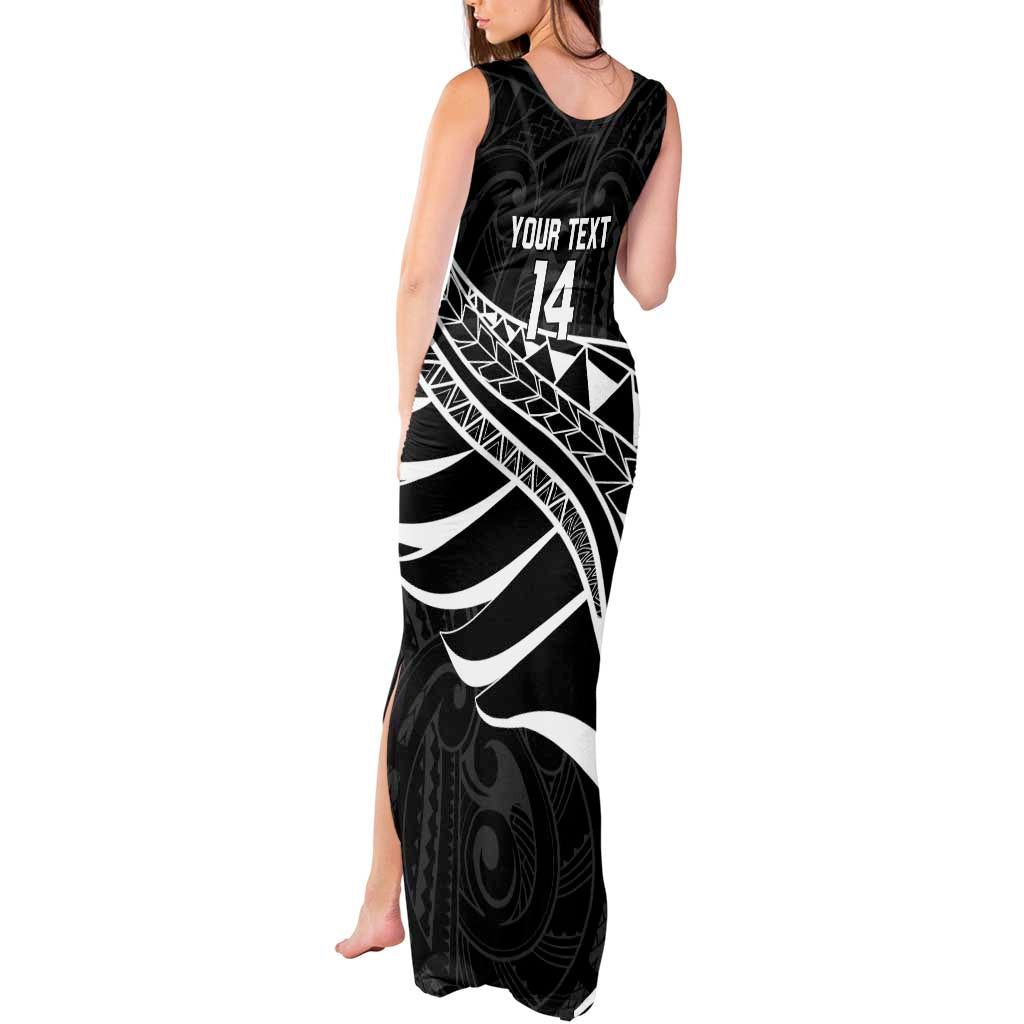 Custom Aotearoa Ice Hockey Tank Maxi Dress NZ Tiki Mascot - Maori Pattern LT14 - Polynesian Pride