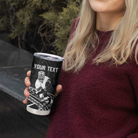 Personalised Aotearoa Ice Hockey Tumbler Cup NZ Tiki Mascot - Maori Pattern LT14 - Polynesian Pride