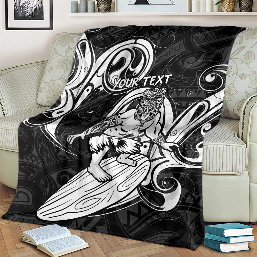 Personalised New Zealand Surfing Blanket Aotearoa Maori Tiki Haka LT14 - Polynesian Pride