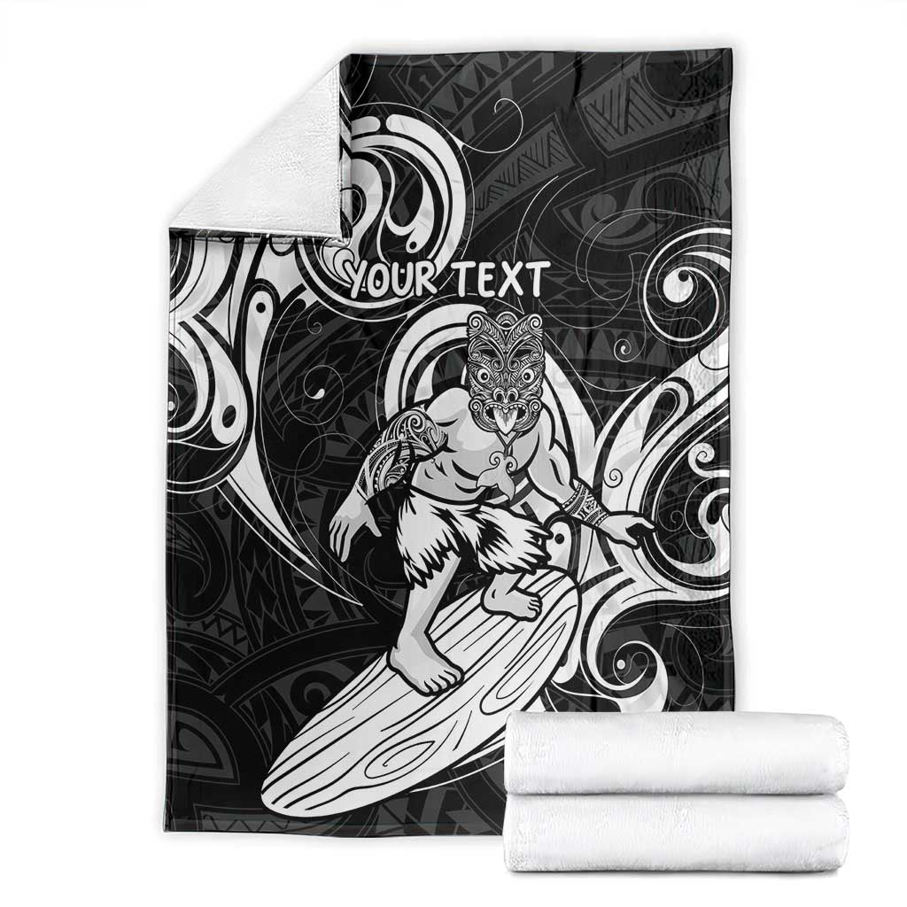Personalised New Zealand Surfing Blanket Aotearoa Maori Tiki Haka LT14 - Polynesian Pride