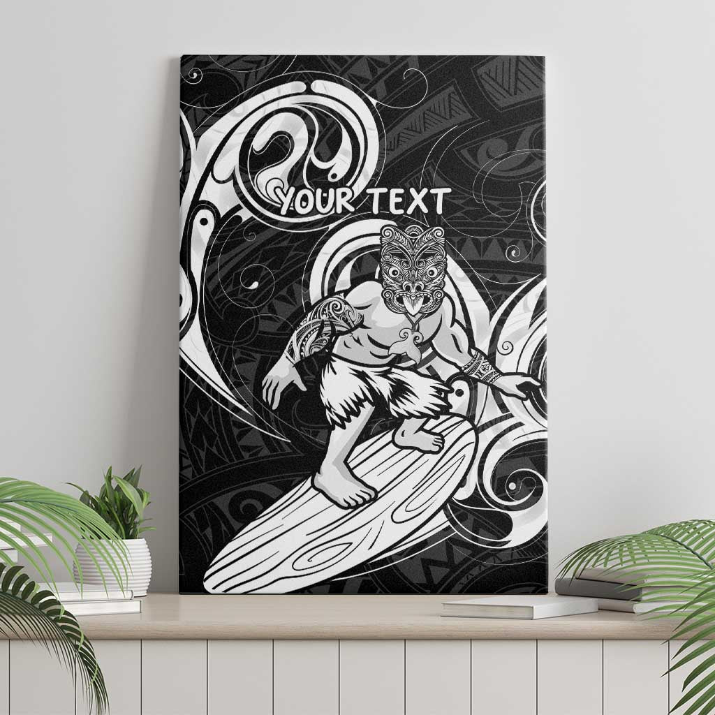 Personalised New Zealand Surfing Canvas Wall Art Aotearoa Maori Tiki Haka LT14 - Polynesian Pride