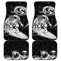 Personalised New Zealand Surfing Car Mats Aotearoa Maori Tiki Haka LT14 - Polynesian Pride