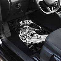 Personalised New Zealand Surfing Car Mats Aotearoa Maori Tiki Haka LT14 - Polynesian Pride