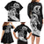 Personalised New Zealand Surfing Family Matching Long Sleeve Bodycon Dress and Hawaiian Shirt Aotearoa Maori Tiki Haka