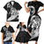 Personalised New Zealand Surfing Family Matching Short Sleeve Bodycon Dress and Hawaiian Shirt Aotearoa Maori Tiki Haka