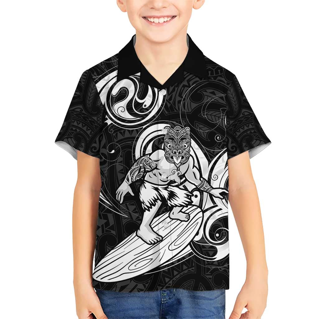 Personalised New Zealand Surfing Hawaiian Shirt Aotearoa Maori Tiki Haka LT14 - Polynesian Pride