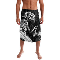 Personalised New Zealand Surfing Lavalava Aotearoa Maori Tiki Haka LT14 Black - Polynesian Pride
