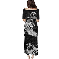 Personalised New Zealand Surfing Puletasi Aotearoa Maori Tiki Haka LT14 - Polynesian Pride