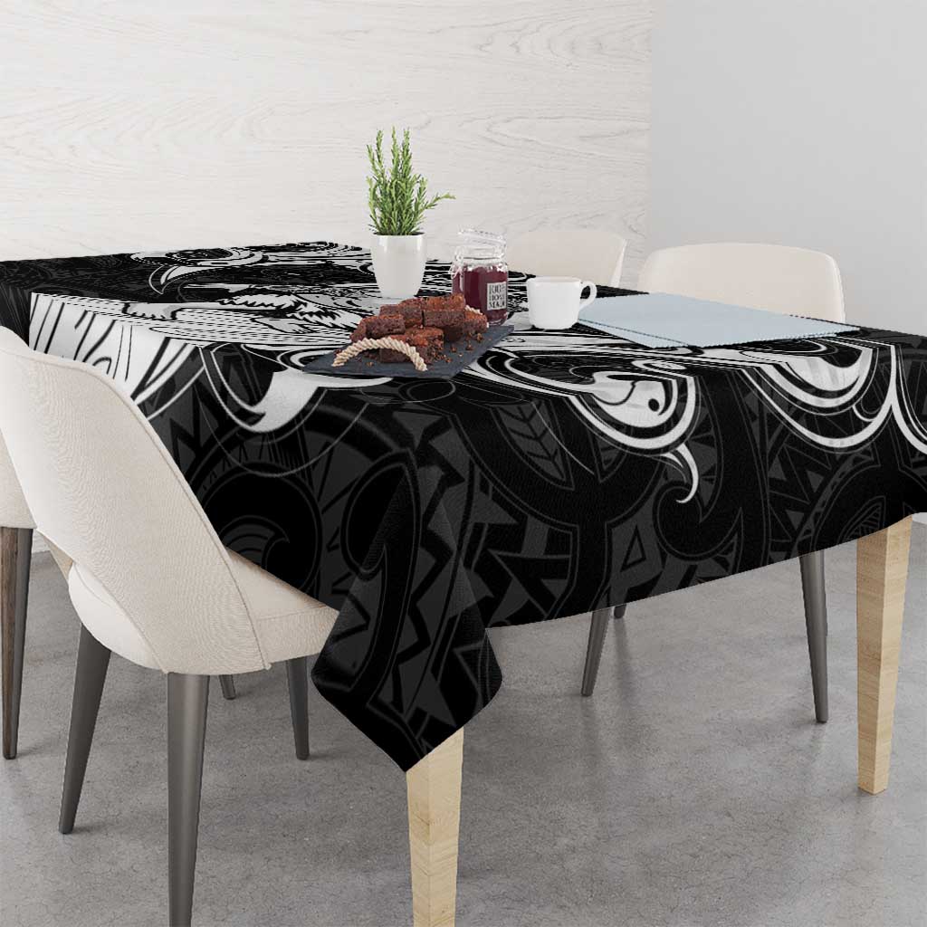 Personalised New Zealand Surfing Tablecloth Aotearoa Maori Tiki Haka LT14 - Polynesian Pride