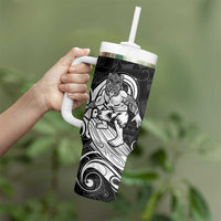 Personalised New Zealand Surfing Tumbler With Handle Aotearoa Maori Tiki Haka LT14 - Polynesian Pride