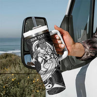 Personalised New Zealand Surfing Tumbler With Handle Aotearoa Maori Tiki Haka LT14 - Polynesian Pride