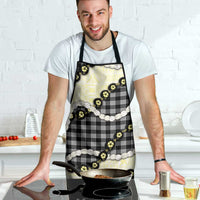 Black Palaka Hawaii Apron Kukui Nut Pikake Lei Hawaiian Tapa Pattern LT14 - Polynesian Pride