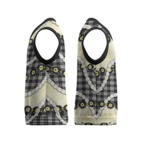 Black Palaka Hawaii Christmas Knitted V-Neck Vest Kukui Nut Pikake Lei Hawaiian Tapa Pattern LT14 - Polynesian Pride