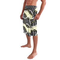 Black Palaka Hawaii Lavalava Kukui Nut Pikake Lei Hawaiian Tapa Pattern - Polynesian Pride