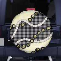 Black Palaka Hawaii Spare Tire Cover Kukui Nut Pikake Lei Hawaiian Tapa Pattern - Polynesian Pride