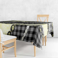 Black Palaka Hawaii Tablecloth Kukui Nut Pikake Lei Hawaiian Tapa Pattern LT14 - Polynesian Pride