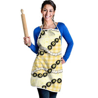 Yellow Palaka Hawaii Apron Kukui Nut Pikake Lei Hawaiian Tapa Pattern LT14 - Polynesian Pride
