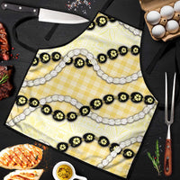 Yellow Palaka Hawaii Apron Kukui Nut Pikake Lei Hawaiian Tapa Pattern LT14 Yellow - Polynesian Pride