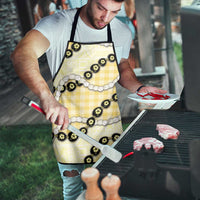 Yellow Palaka Hawaii Apron Kukui Nut Pikake Lei Hawaiian Tapa Pattern LT14 - Polynesian Pride