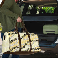 Yellow Palaka Hawaii Travel Bag Kukui Nut Pikake Lei Hawaiian Tapa Pattern LT14 - Polynesian Pride