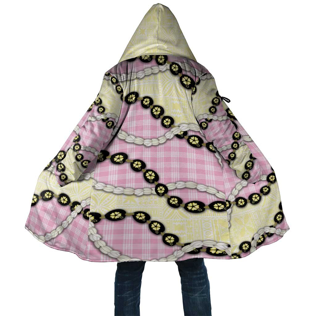 Pink Palaka Hawaii Cloak Kukui Nut Pikake Lei Hawaiian Tapa Pattern - Polynesian Pride